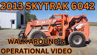 2013 Skytrak 6042 Telescopic Forklift Walk Around & Operational Video     $35,900