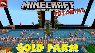 INCREDIBLE Gold Farm! ADJUSTABLE SPEED | Minecraft Bedrock Portal Ticking Gold Farm