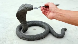 It's magical💥King cobra💥Made of cement sand