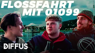 Yannick trifft @01099official zur Floßfahrt auf der Elbe (Interview) | DIFFUS