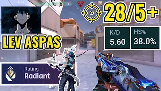 LEV aspas 5.60 K/D Game in a Radiant lobby Jett! - [NA] #matchmvp #aspas  #aspaszin