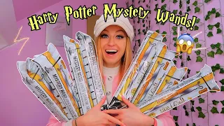 UNBOXING 8 MYSTERY *SPECIAL EDITION* HARRY POTTER WANDS!😱⚡️*can we find the GOLDEN Wand?!*😍