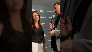 Stan the Man shooting his shot with Joanna Jedrzejczyk 🤣 #shorts #funny #eaglefc #mma #ufc