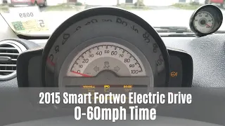 2015 Smart Fortwo Electric Drive 0-60mph Test (0-100km/h)