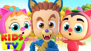 The Story of Three Little Pigs & The Big Bad Wolf | Pig Cartoon | Pretend Play Song | Kids Tv