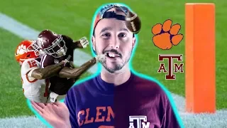 Clemson vs Texas A&M 2018 - Fan Reactions to the Pylon Touchback Play