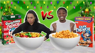 CEREAL VS CHRISTMAS CEREAL CHALLENGE