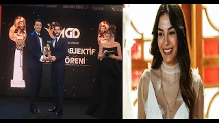 Akın Akınözü's best acting award was given by Ebru Şahin!