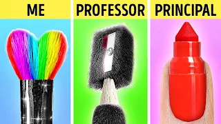 NERD VS POPULAR VS PROFESSOR || O primeiro a terminar a escola de artes ganha por 123 GO! GOLD