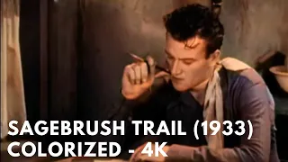 Sagebrush Trail 1933 | John Wayne | Lane Chandler | Western Colorized 4K HD