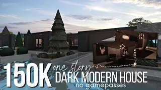 BLOXBURG | One-Story Dark Modern House | 150k | No Gamepass Speedbuild