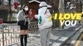 Korean Girls React When You Give Them Roses - Social Experiment