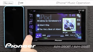 How To - iPhone Music Operation - on Pioneer AVH-290BT, AVH-291BT, MVH-AV290BT, AVH-190DVD