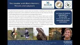 Conservation Conversations: Black Harriers - Drs Rob Simmons & Odette Curtis-Scott (28Jun22)