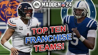 TOP TEN Teams to REBUILD in Madden 24 FRANCHISE Mode!