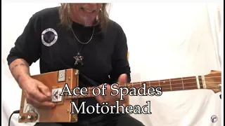 Ace of Spades Motörhead easy beginner lesson for 3 string Cigar Box Guitar one finger