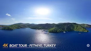 【4K】Boat tour day in Fethiye,Turkey.Amazing experience.