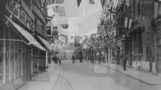 Decorated Streets in Basingstoke for The Silver Jubilee of George V on 6 May 1935.