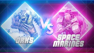 ORKS vs SPACE MARINES | Warhammer 40k Battle Report