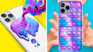 COOL DIY PHONE CRAFTS || Fun DIY Custom Ways And Tricks For Your Phone By 123 GO! GOLD