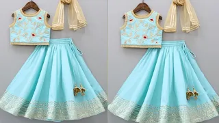 Baby lehenga choli cutting & stitching for 4-5 year girl | Baby lehenga choli cutting & stitching