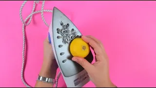 Rub the lemon under the iron: you'll find this trick useful