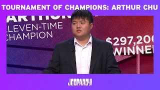 Jeopardy! Tournament of Champions: Arthur Chu | JEOPARDY!