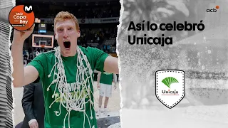 El verde de la celebración de Unicaja invade el Olímpic | Copa del Rey Badalona 2023