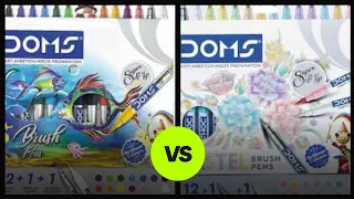 Doms Brush Pens Review /Doms Brush pens vs Doms Pastel Brush Pens