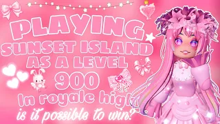 Playing sunset island as a LEVEL 900+💫 *SUNSET ISLAND BROKE DOWN😧* ‖ Roblox Royale High 💗