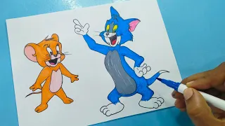 Drawing TOM AND JERRY | step by step drawing for kids