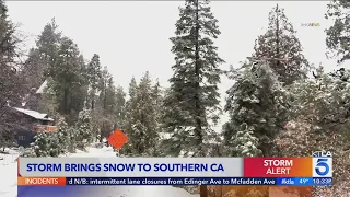 Storm brings snow to Southern California