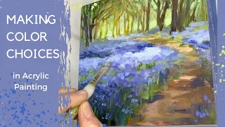 Acrylic Landscape Painting Tutorial:  How do I decide on colors?