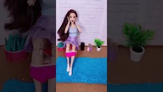 Barbie and toilet #shorts #doll #funny