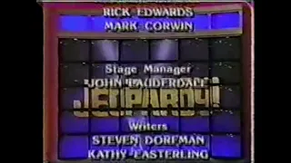 Jeopardy Full Credit Roll 07-05-1993