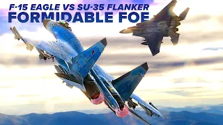 F-15 Eagle VS SU-35 Flanker Beyond Visual Range | DCS World