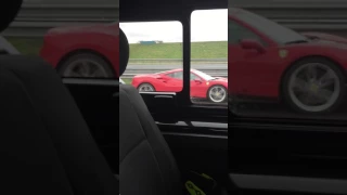 Ferrari 488 spyder Rotterdam on fire