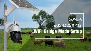 How to connect SUNBA 603 D25X 4G LTE camera to router's WiFi Turn on wifi bridge mode