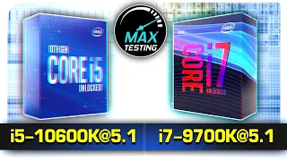 i5-10600k  vs i7-9700k  (6/12 vs 8/8)