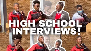 HIGH SCHOOL INTERVIEW//asking learners trick questions❓||South African Youtuber