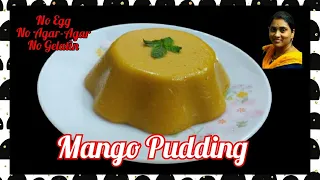 No agar-agar,no gelatin,No Egg /Mango pudding/mango dessert/Quick Mango Pudding/Mango panna cotta