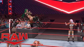 WWE2k22 Raw-Candice Lerae and Tegan Nox vs Xia li and Shotzi-Women’s Tag Team Qualifier Match