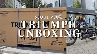 Unboxing Vlog | Triumph Korea, Bonneville, My Vespa, Seongsu Café Tenne, Garosu-gil Cafe Laybricks