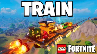 How To Make A WORKING TRAIN in LEGO Fortnite.. (FAST TRAVEL)