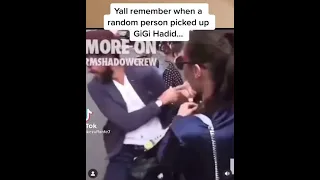 Gigi Hadid gets manhandled by creep 😳😳 #youtube