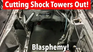 Removing Shock Towers on a 67 Mustang - TCI Install Part 2 - Ep. 13