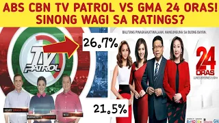 ABS CBN TV PATROL VS 24 ORAS NG GMA| SINONG WAGI SA RATINGS? BUONG DETALYE