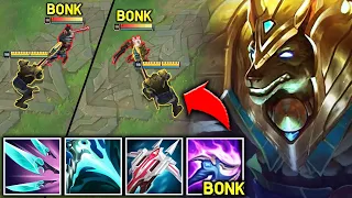 FULL CRIT NASUS BONKS YOUR ENTIRE HEALTH BAR! (900 STACKS, CRIT FOR 4K)