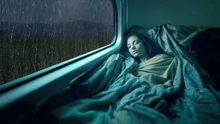 🔴 Instantly relieve sleep stress with the sound of rain and thunder on the train window | ASMR
