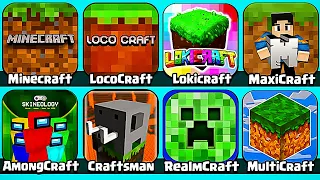 Сборка игр Майнкрафт: LokiCraft, RealmCraft, LocoCraft, Among Craft Us, Minecraft, Craftsman